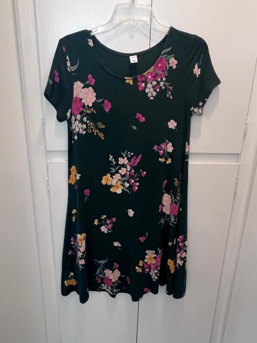 Old Navy Green Floral Dress Cover-Up Y2K Tunic Sz S
